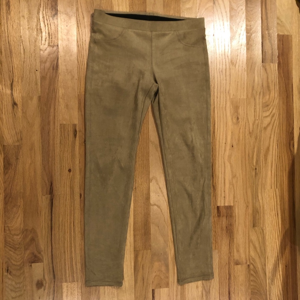 Karen Kane tan suede skinny pants size small